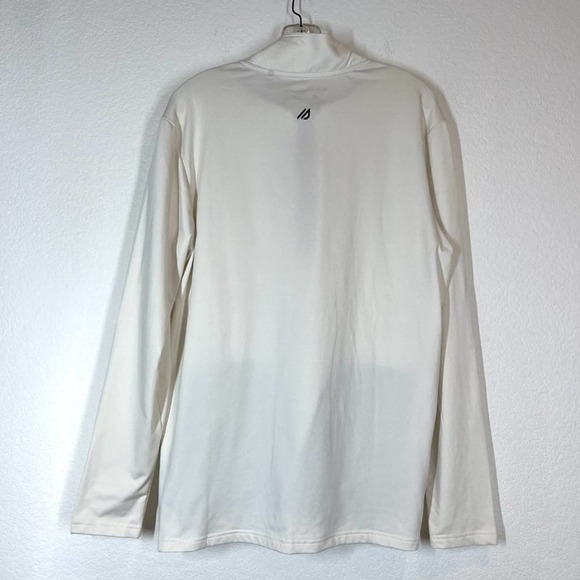 Eddie Bauer Sweatshirt White Quarter Zip Summer Medium - Picture 3 of 10